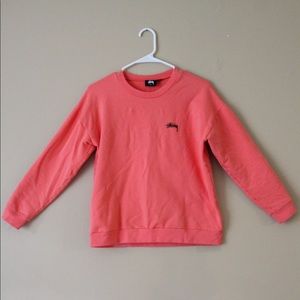 Stussy Coral Color Crewneck